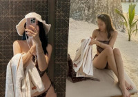 여성암 고백 이솔이, 아찔한 비키니 자태…♥박성광 복 받았네