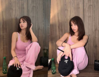 키오프 나띠, 핑크빛 글래머 자태…운동복을 입어도 감출 수 없는 S라인