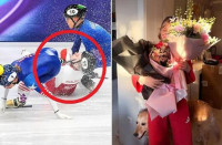 스케이트 날 사고 딛고 귀가한 카밀라 셀리에르… 수술 후 근황 공개, “자칫하면 눈을 잃을 뻔”