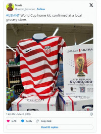 USMNT의 2026 FIFA 월드컵 유니폼, 우연히 마트에서 유출