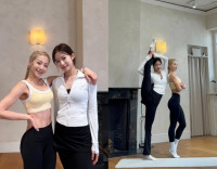 르세라핌 카즈하, 심으뜸 옆에서도 굴욕 없는 탄탄한 몸매…발레 여신 다운 슬렌더