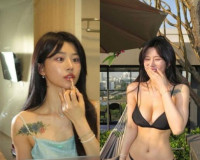 “튼살은 너를 낳은 내 흔적”…노슬비, 과감한 검은색 비키니