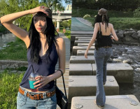 류다인, 과감한 산책룩에 드러난 황금골반…'♥이채민' 반한 이유 있었네