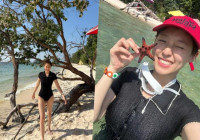 설현, 맨발에도 놀라운 다리 길이…수영복에도 '넘사벽' 아우라